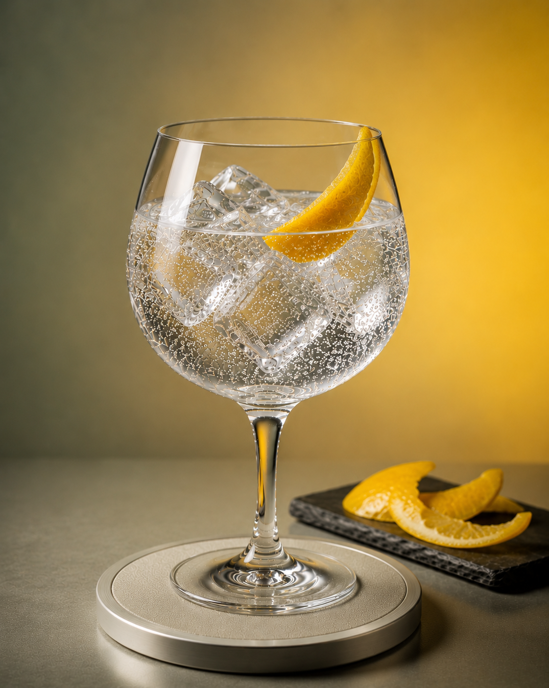 Setouchi Craft Gin Setouchi Amanatsu servi avec East Imperial Yuzu Tonic, agrémenté de thin slice of fresh amanatsu peel