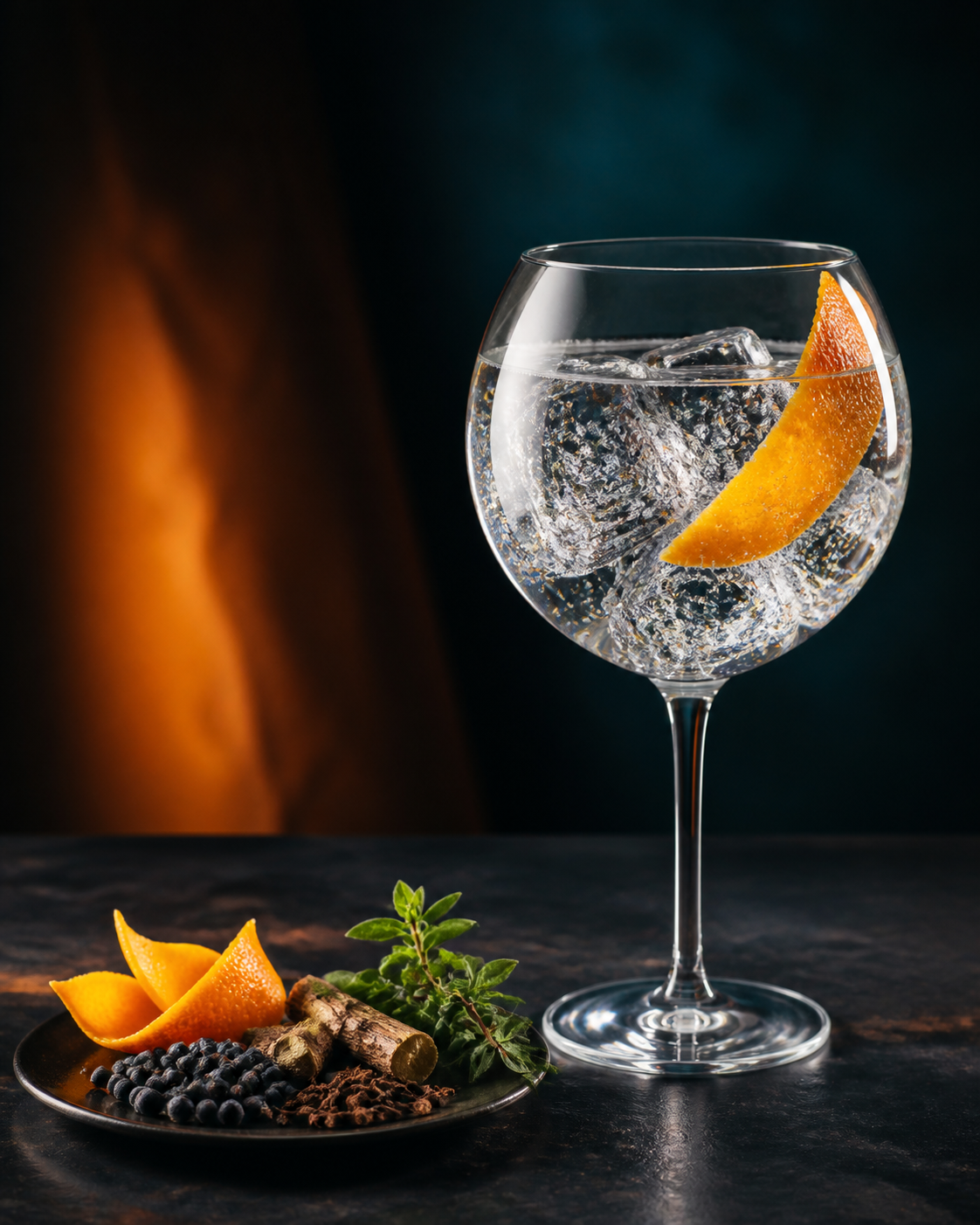 Shana's Gin - GEERZ 2026 Special served with Fever-Tree Indian Tonic Water, garnished with Orange peel and Clove