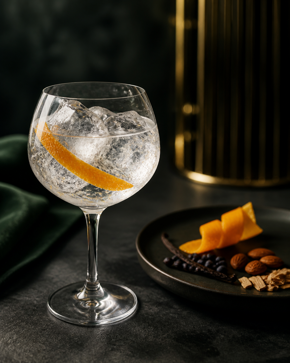 Hernö Sipping Gin 2026 servi avec Fever-Tree Indian Tonic Water, agrémenté de Orange peel