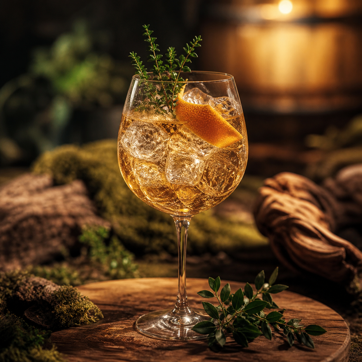 Ginetical The Wooded Edition served with Fever-Tree Indian Tonic Water, garnished with Bog myrtle