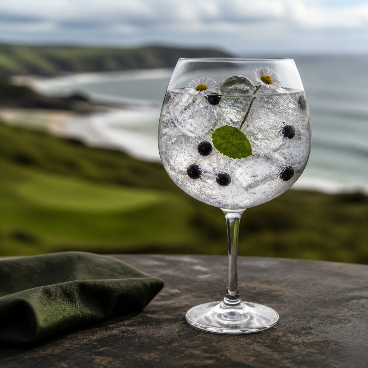 Ben Lomond The Open Special Edition Gin 2026 servi avec Fever-Tree Indian Tonic Water, agrémenté de Blackcurrant berries