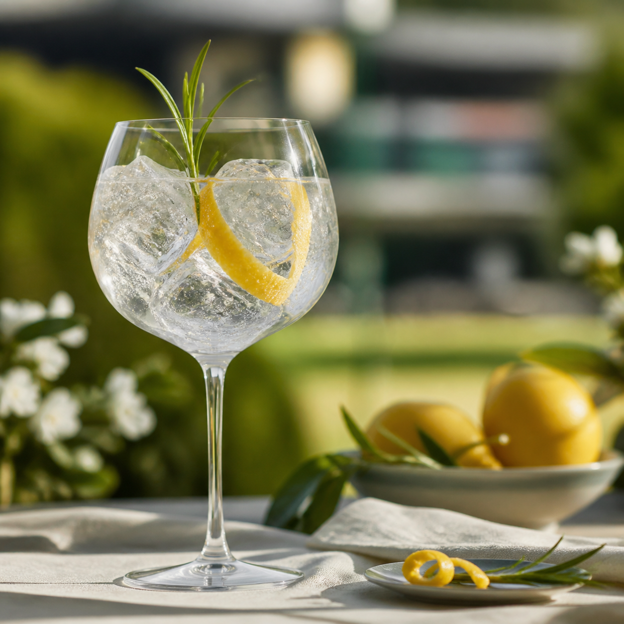 Sipsmith Top Seed Gin served with Fever-Tree Indian Tonic Water, garnished with Wimbledon Centre Court grass seed