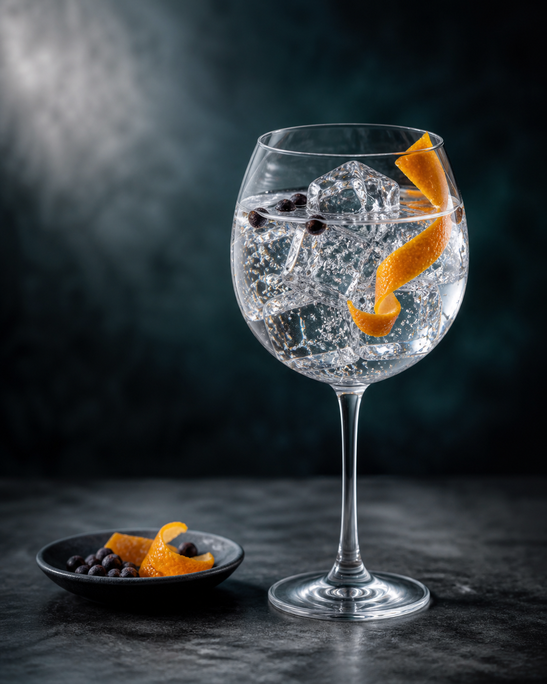 Lindemans Premium Distilled Gin Clear servi avec Fever-Tree Indian Tonic Water, agrémenté de Grapefruit slice et Orange twist