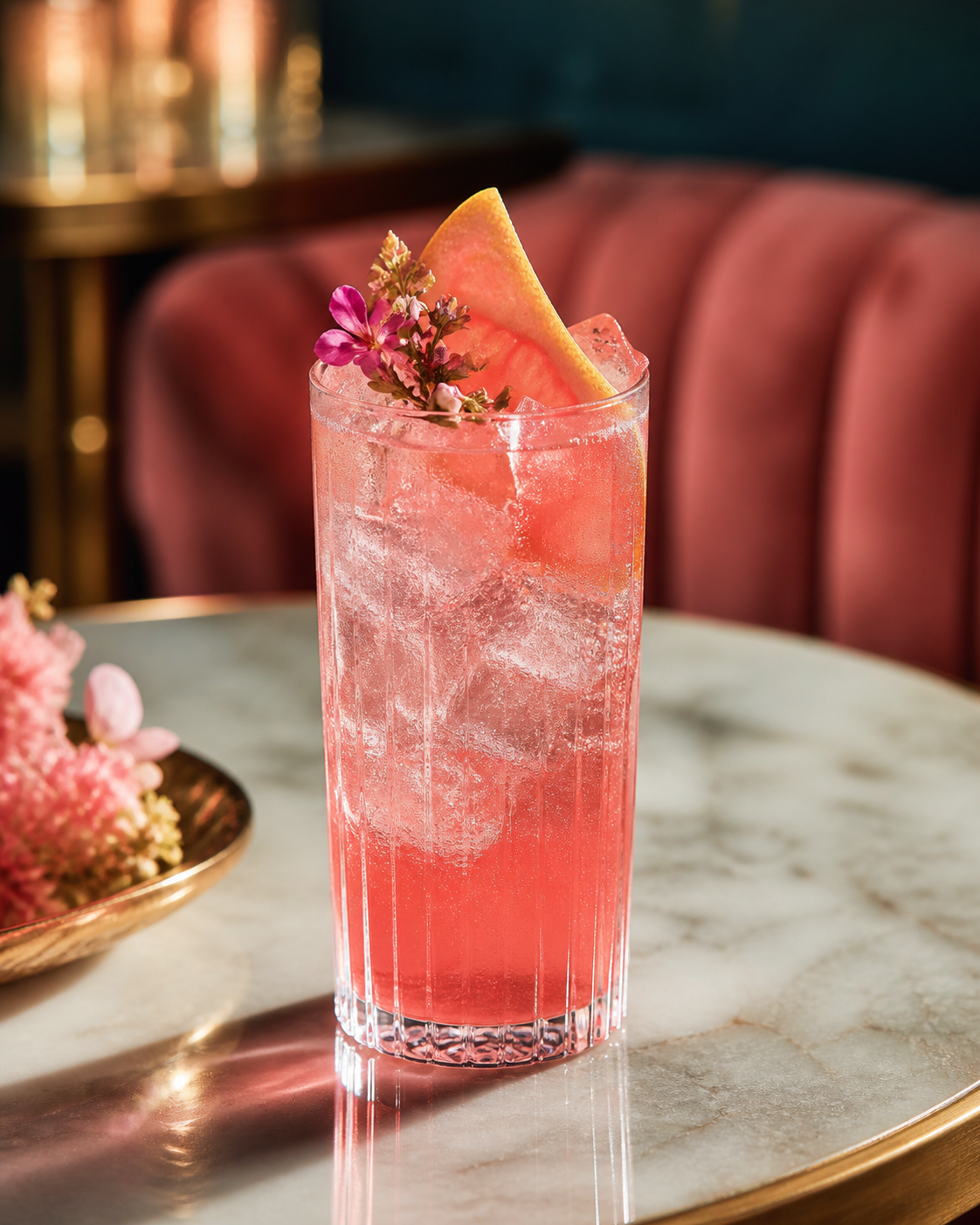 Zoer Gin Original served with Fever-Tree Indian Tonic Water, garnished with grapefruit peel