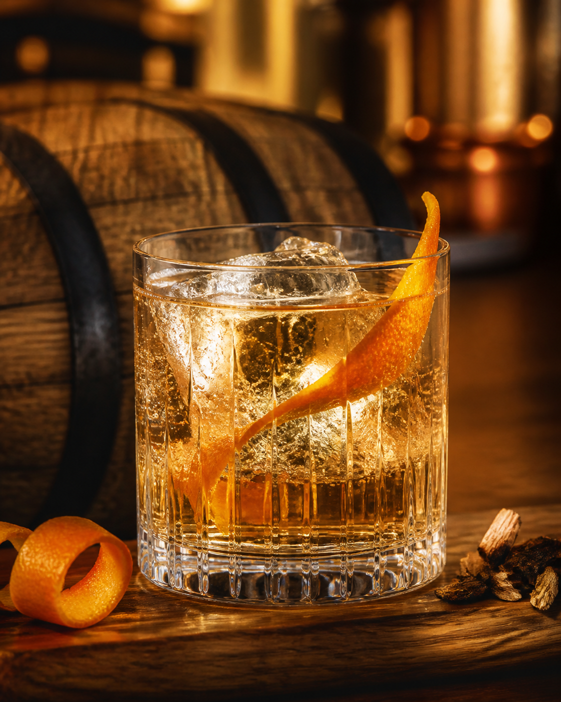 Batch 1840 Oak Gin served with Fever-Tree Indian Tonic Water, garnished with orange peel