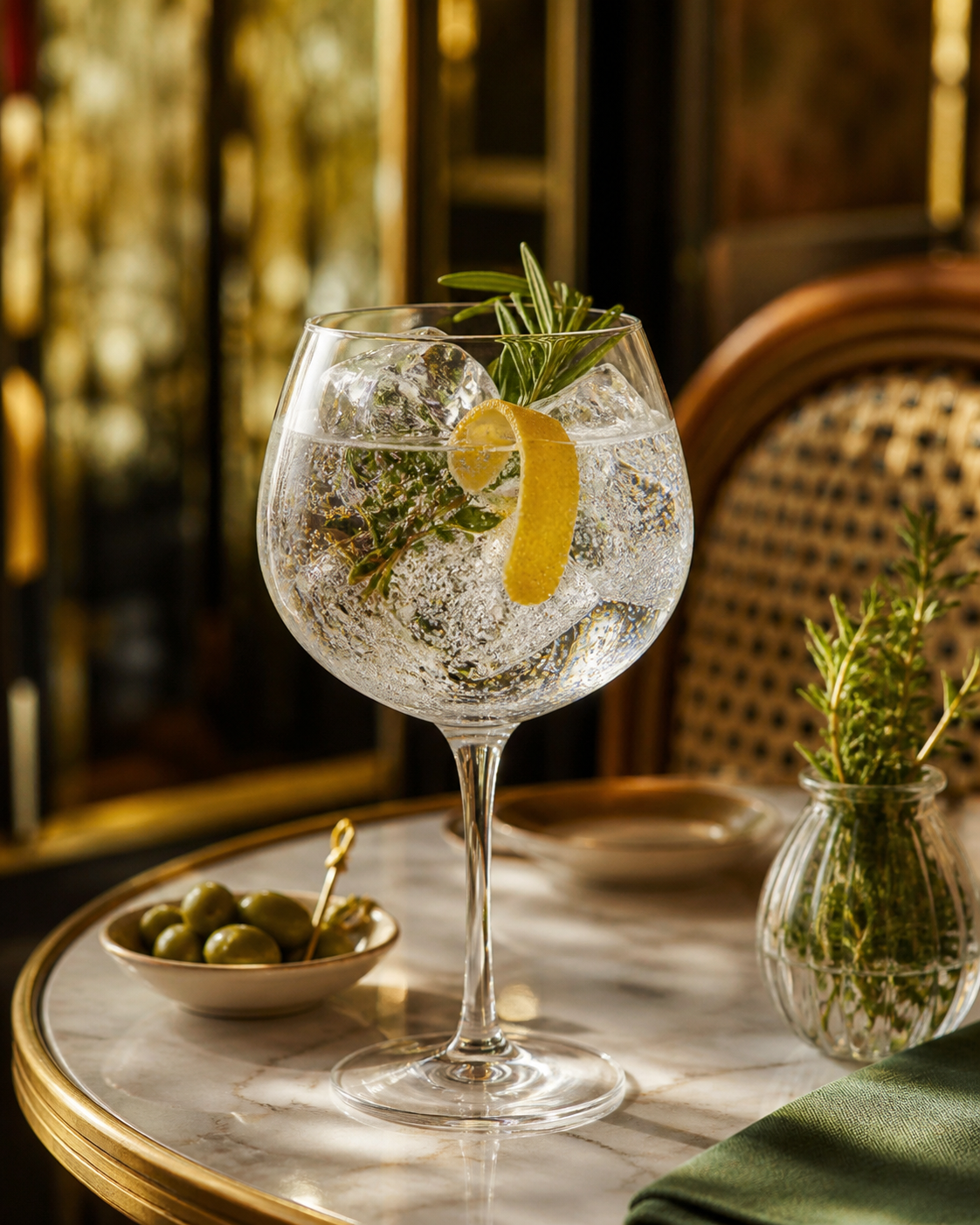 Archie Gin Infuse servi avec Fever-Tree Indian Tonic Water, agrémenté de orange peel