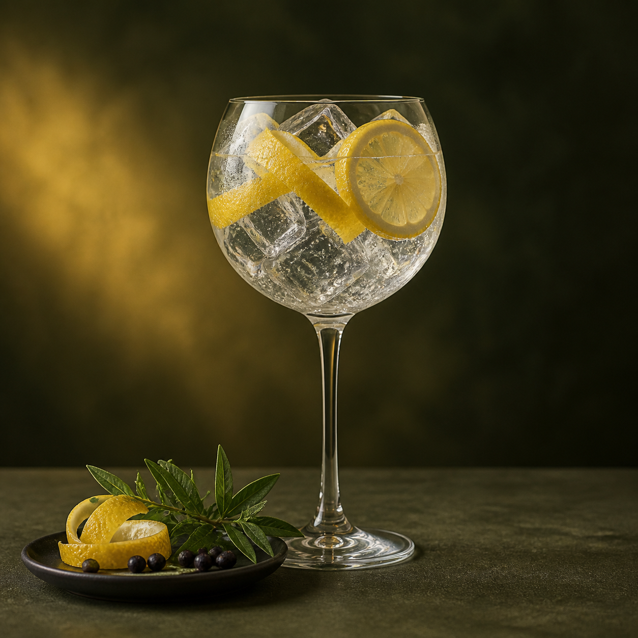 Sipsmith Lemon Drizzle Gin servi avec Fever-Tree Mediterranean Tonic Water, agrémenté de Fresh lemon twist
