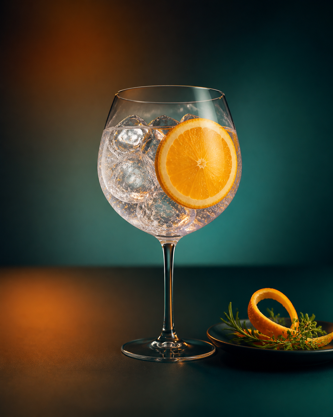 Gordon's Mediterranean Orange Distilled Gin served with Fever-Tree Mediterranean Tonic Water, garnished with Orange wheel