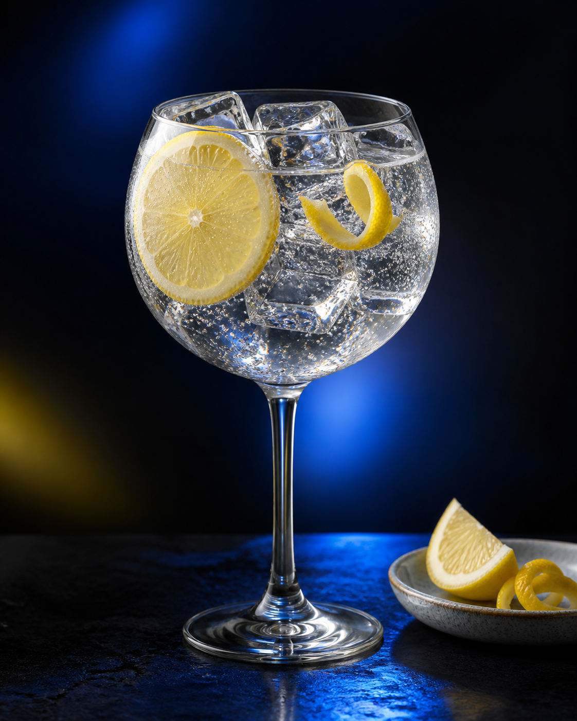 Bombay Citron Presse served with Fever-Tree Sicilian Lemon Tonic, garnished with Lemon wedge